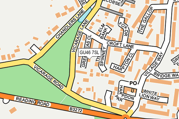 GU46 7SL map - OS OpenMap – Local (Ordnance Survey)