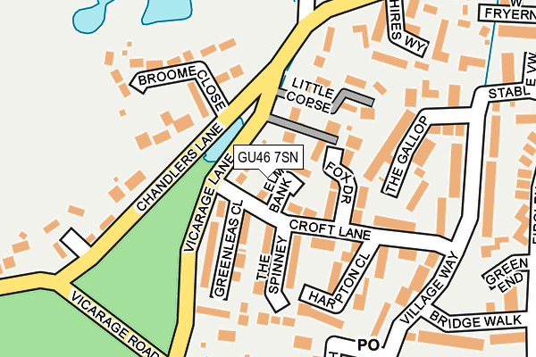 GU46 7SN map - OS OpenMap – Local (Ordnance Survey)