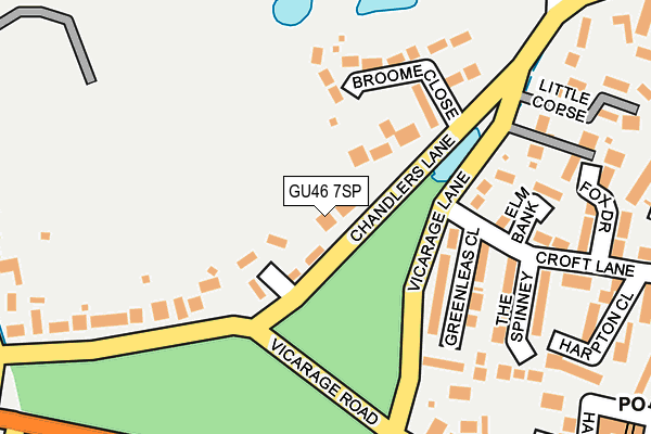 GU46 7SP map - OS OpenMap – Local (Ordnance Survey)