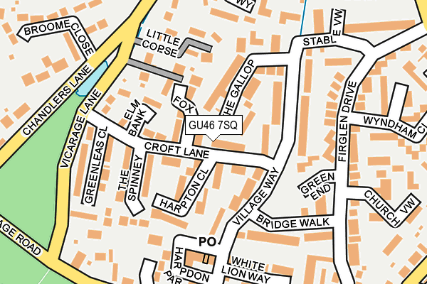 GU46 7SQ map - OS OpenMap – Local (Ordnance Survey)