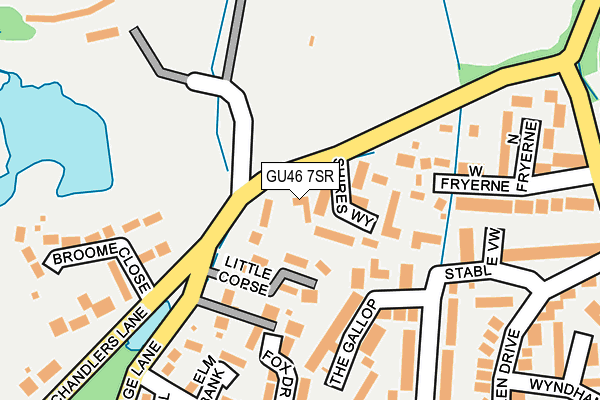 GU46 7SR map - OS OpenMap – Local (Ordnance Survey)