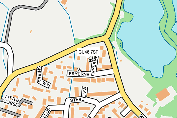 GU46 7ST map - OS OpenMap – Local (Ordnance Survey)
