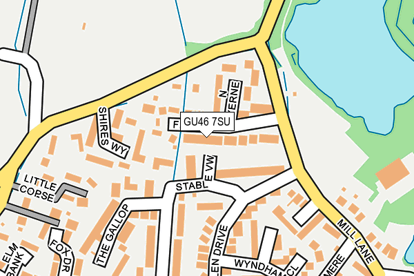 GU46 7SU map - OS OpenMap – Local (Ordnance Survey)