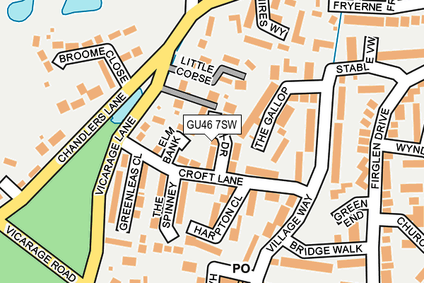 GU46 7SW map - OS OpenMap – Local (Ordnance Survey)