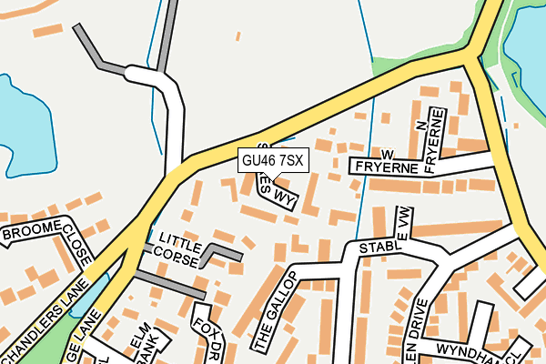 GU46 7SX map - OS OpenMap – Local (Ordnance Survey)