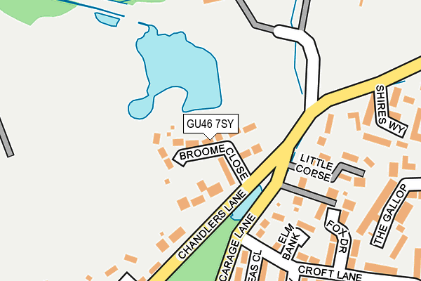 GU46 7SY map - OS OpenMap – Local (Ordnance Survey)