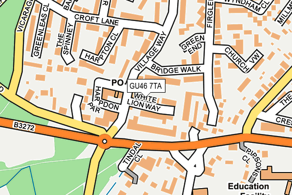 GU46 7TA map - OS OpenMap – Local (Ordnance Survey)