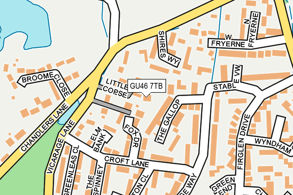 GU46 7TB map - OS OpenMap – Local (Ordnance Survey)