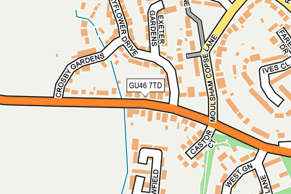 GU46 7TD map - OS OpenMap – Local (Ordnance Survey)