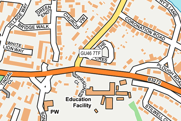 GU46 7TF map - OS OpenMap – Local (Ordnance Survey)