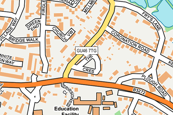 GU46 7TG map - OS OpenMap – Local (Ordnance Survey)