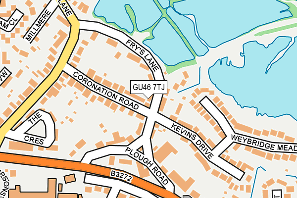 GU46 7TJ map - OS OpenMap – Local (Ordnance Survey)