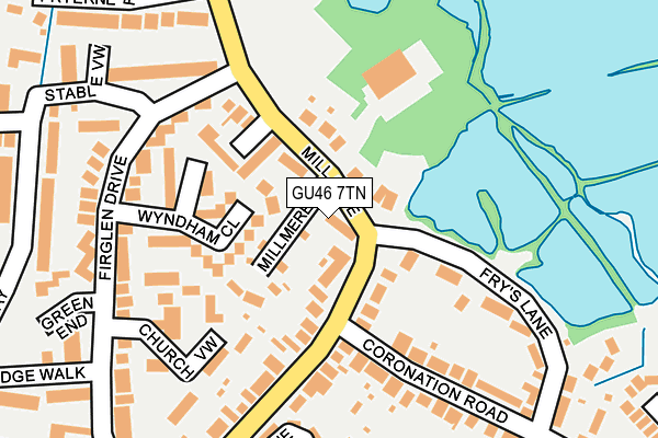 GU46 7TN map - OS OpenMap – Local (Ordnance Survey)