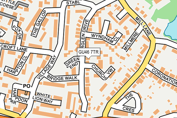 GU46 7TR map - OS OpenMap – Local (Ordnance Survey)