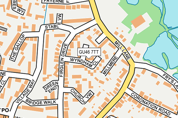 GU46 7TT map - OS OpenMap – Local (Ordnance Survey)