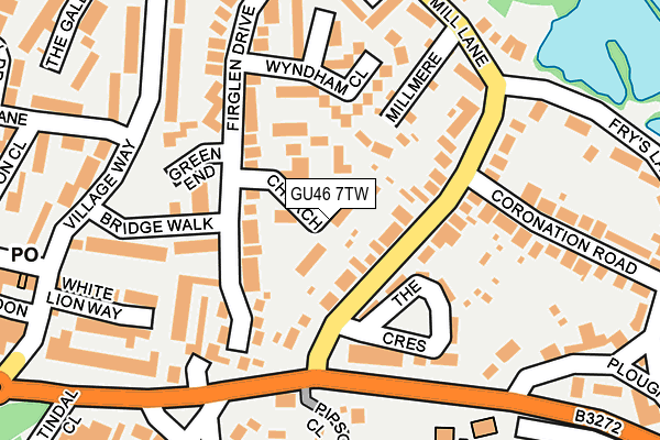GU46 7TW map - OS OpenMap – Local (Ordnance Survey)