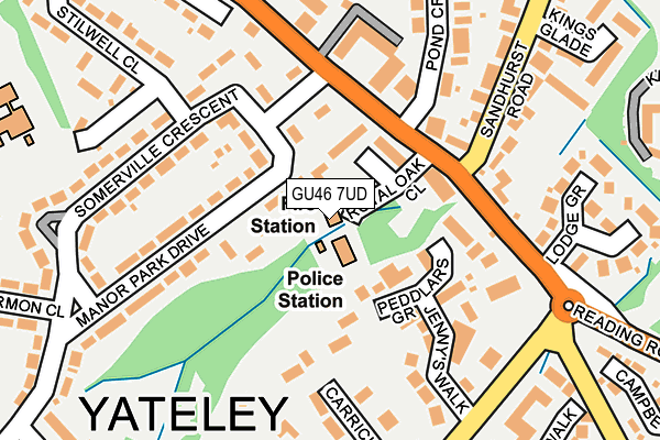 GU46 7UD map - OS OpenMap – Local (Ordnance Survey)