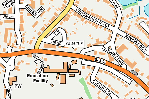 GU46 7UF map - OS OpenMap – Local (Ordnance Survey)