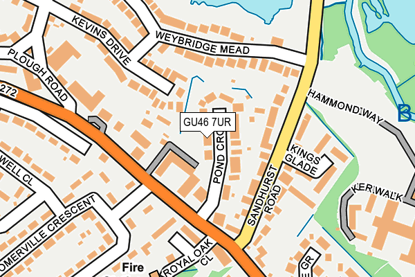 GU46 7UR map - OS OpenMap – Local (Ordnance Survey)