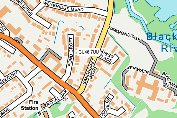 GU46 7UU map - OS OpenMap – Local (Ordnance Survey)