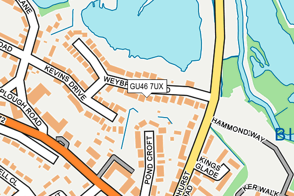 GU46 7UX map - OS OpenMap – Local (Ordnance Survey)