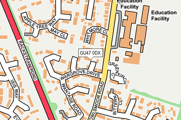 GU47 0DX map - OS OpenMap – Local (Ordnance Survey)