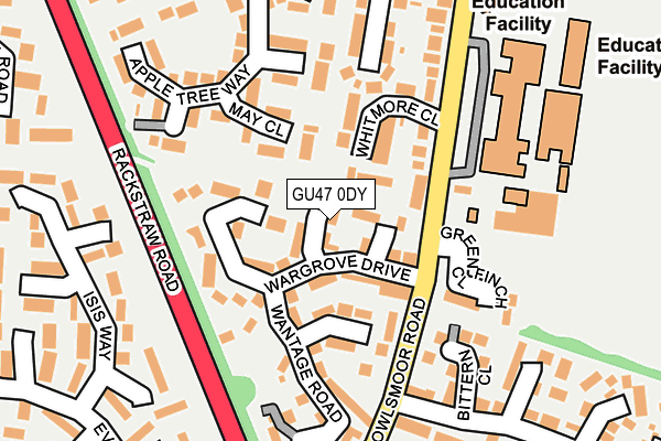 GU47 0DY map - OS OpenMap – Local (Ordnance Survey)