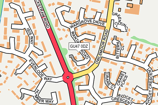 GU47 0DZ map - OS OpenMap – Local (Ordnance Survey)