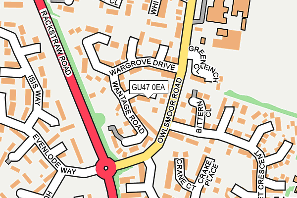 GU47 0EA map - OS OpenMap – Local (Ordnance Survey)