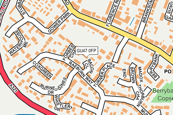 GU47 0FP map - OS OpenMap – Local (Ordnance Survey)