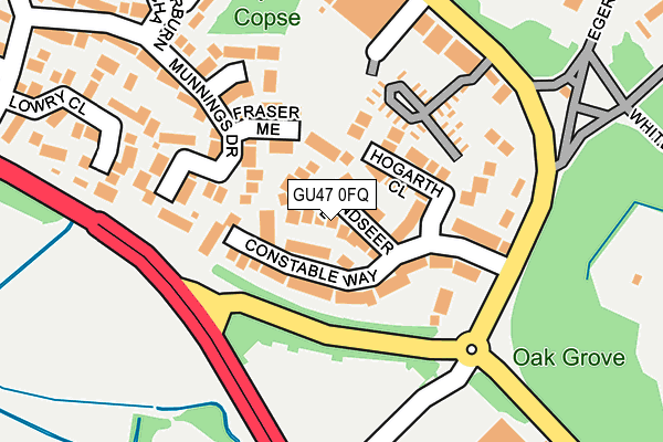 GU47 0FQ map - OS OpenMap – Local (Ordnance Survey)