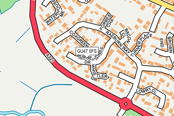 GU47 0FS map - OS OpenMap – Local (Ordnance Survey)