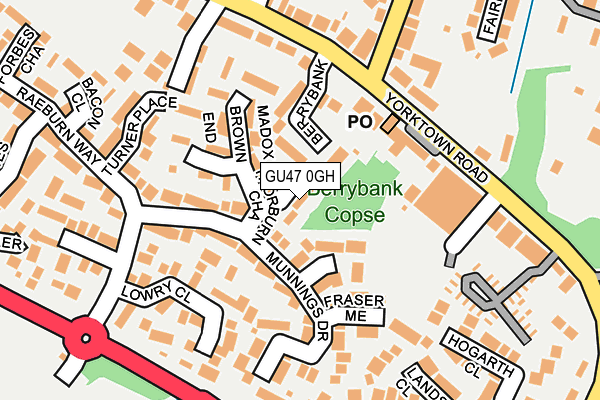 GU47 0GH map - OS OpenMap – Local (Ordnance Survey)