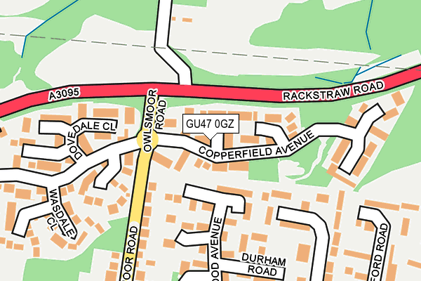 GU47 0GZ map - OS OpenMap – Local (Ordnance Survey)