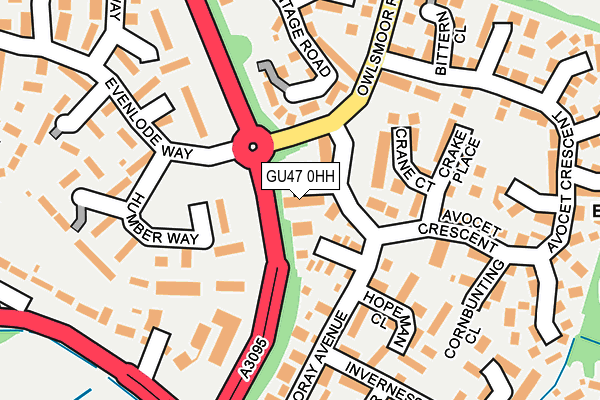 GU47 0HH map - OS OpenMap – Local (Ordnance Survey)