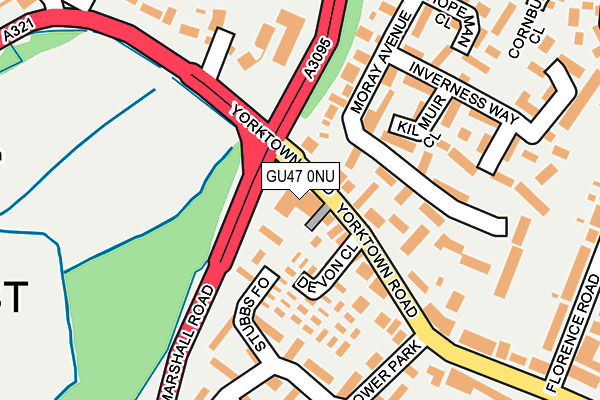 GU47 0NU map - OS OpenMap – Local (Ordnance Survey)