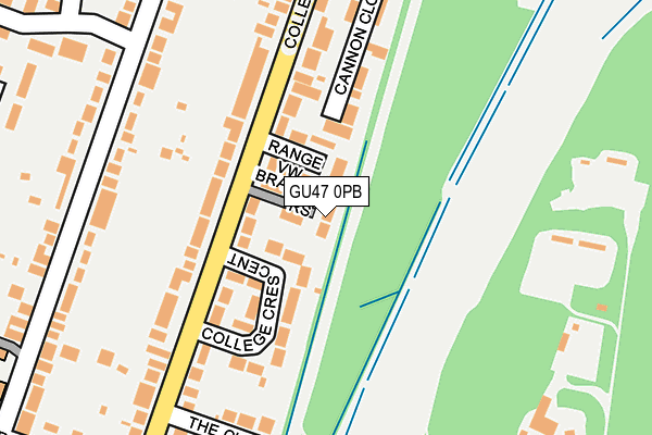 GU47 0PB map - OS OpenMap – Local (Ordnance Survey)