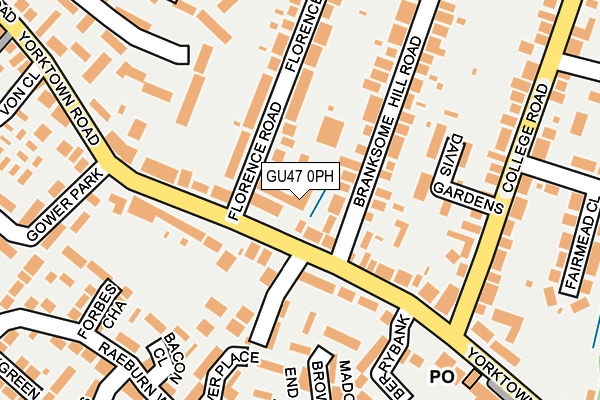 GU47 0PH map - OS OpenMap – Local (Ordnance Survey)