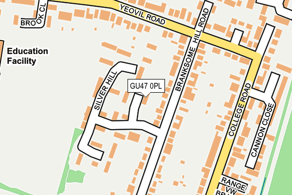 GU47 0PL map - OS OpenMap – Local (Ordnance Survey)