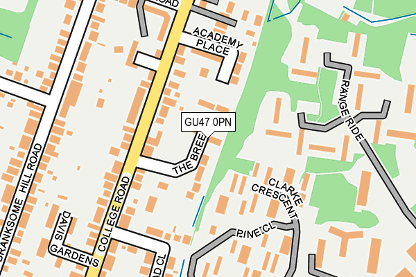 GU47 0PN map - OS OpenMap – Local (Ordnance Survey)