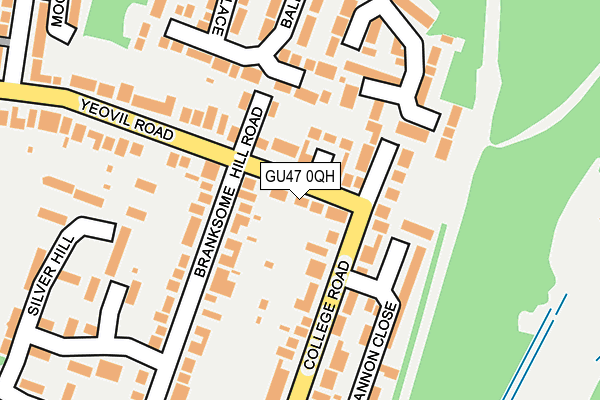 GU47 0QH map - OS OpenMap – Local (Ordnance Survey)