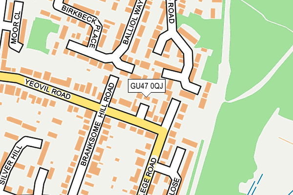 GU47 0QJ map - OS OpenMap – Local (Ordnance Survey)