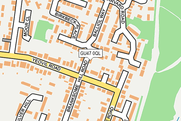 GU47 0QL map - OS OpenMap – Local (Ordnance Survey)