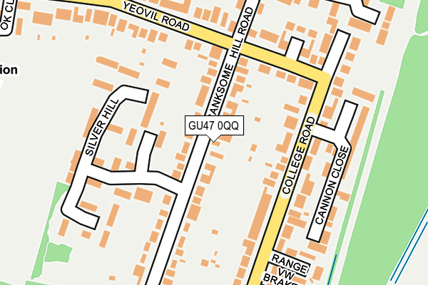 GU47 0QQ map - OS OpenMap – Local (Ordnance Survey)