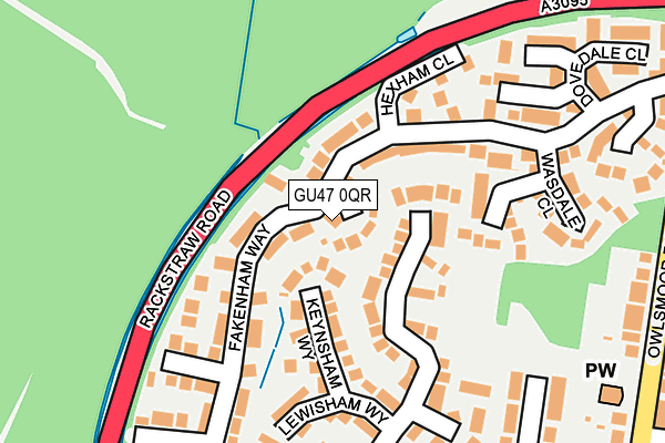 GU47 0QR map - OS OpenMap – Local (Ordnance Survey)