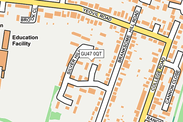 GU47 0QT map - OS OpenMap – Local (Ordnance Survey)
