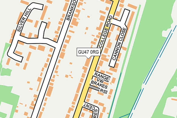 GU47 0RG map - OS OpenMap – Local (Ordnance Survey)