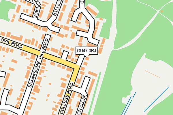 GU47 0RJ map - OS OpenMap – Local (Ordnance Survey)