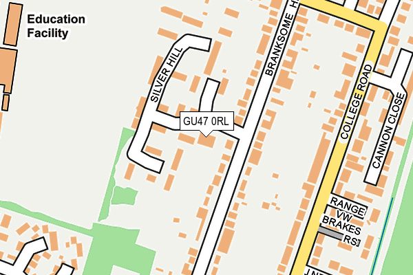 GU47 0RL map - OS OpenMap – Local (Ordnance Survey)