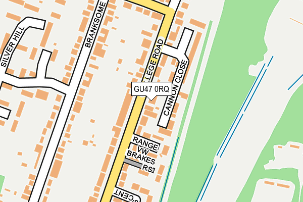 GU47 0RQ map - OS OpenMap – Local (Ordnance Survey)